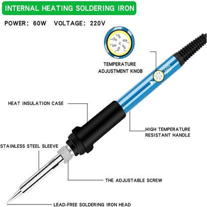 Lödkolvssats med justerbar temperatur