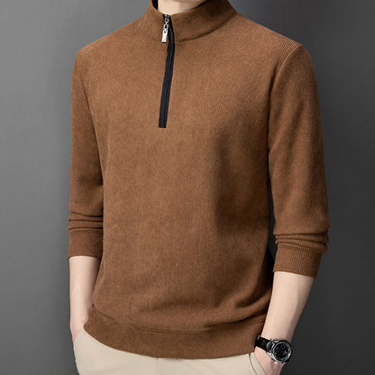 🔥Tidsbegränsat specialerbjudande🔥Quarter Zip Pullover med plyschfoder för herrar - Köp 2 och få fri frakt