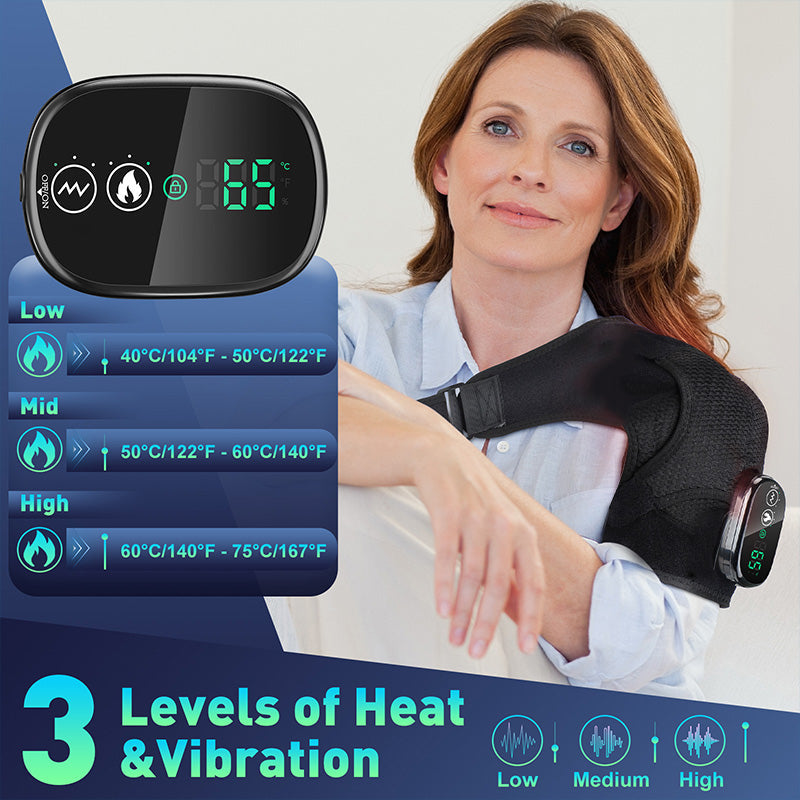 💆‍♀️ 60% RABATT! 🔥 Värmande Axelrem med Vibration för Män & Kvinnor – Lindrar Muskelspänning, Justerbar & Perfekt För Avslappning Hemma Eller På Resan 🧘‍♂️