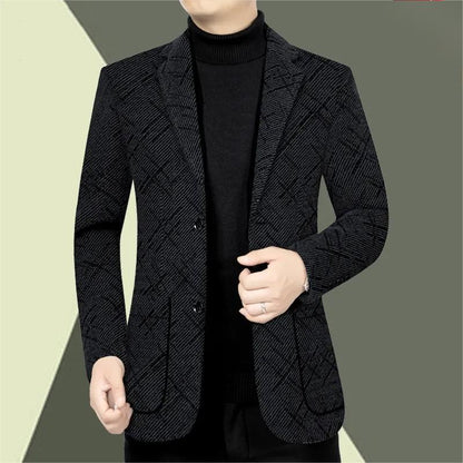 Mäns klassisk passform med en breasted blazer