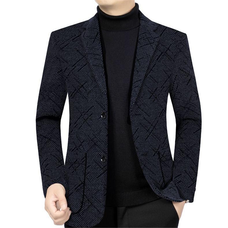 Mäns klassisk passform med en breasted blazer