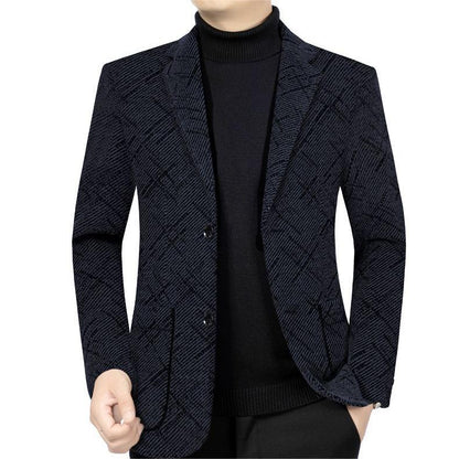 Mäns klassisk passform med en breasted blazer
