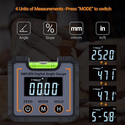 0-360°Digital vinkelmagnetisk elektronisk mätare
