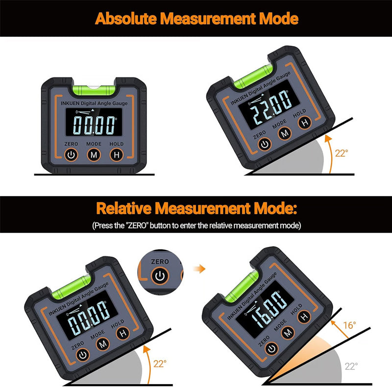 0-360°Digital vinkelmagnetisk elektronisk mätare