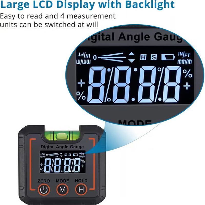 0-360°Digital vinkelmagnetisk elektronisk mätare