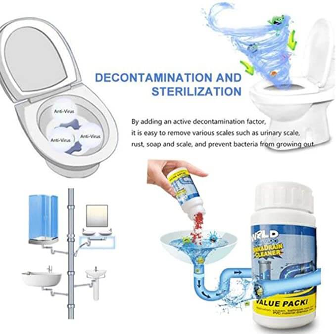🎁Evenemangsspecial 50 procent rabatt🚽 Multifunktionellt och effektivt rengöringsmedel för diskbänksavlopp🎉