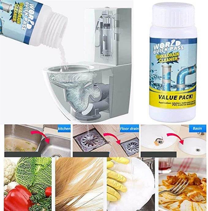 🎁Evenemangsspecial 50 procent rabatt🚽 Multifunktionellt och effektivt rengöringsmedel för diskbänksavlopp🎉