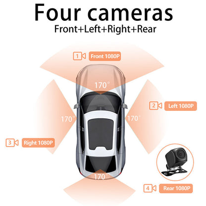 🎉Tillfälligt erbjudande⌛️Förarens säkerhet - 4-kanalig FHD dashcam med ultravid vinkel