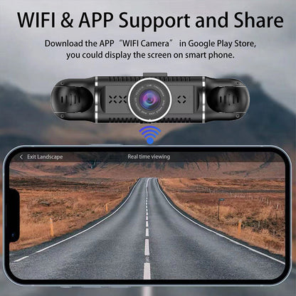 🎉Tillfälligt erbjudande⌛️Förarens säkerhet - 4-kanalig FHD dashcam med ultravid vinkel