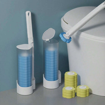 Engångstoalettrengöringssystem - Antibakteriell Gel med Avtagbar Borste för Djuprengöring och Hygien ✨🧼