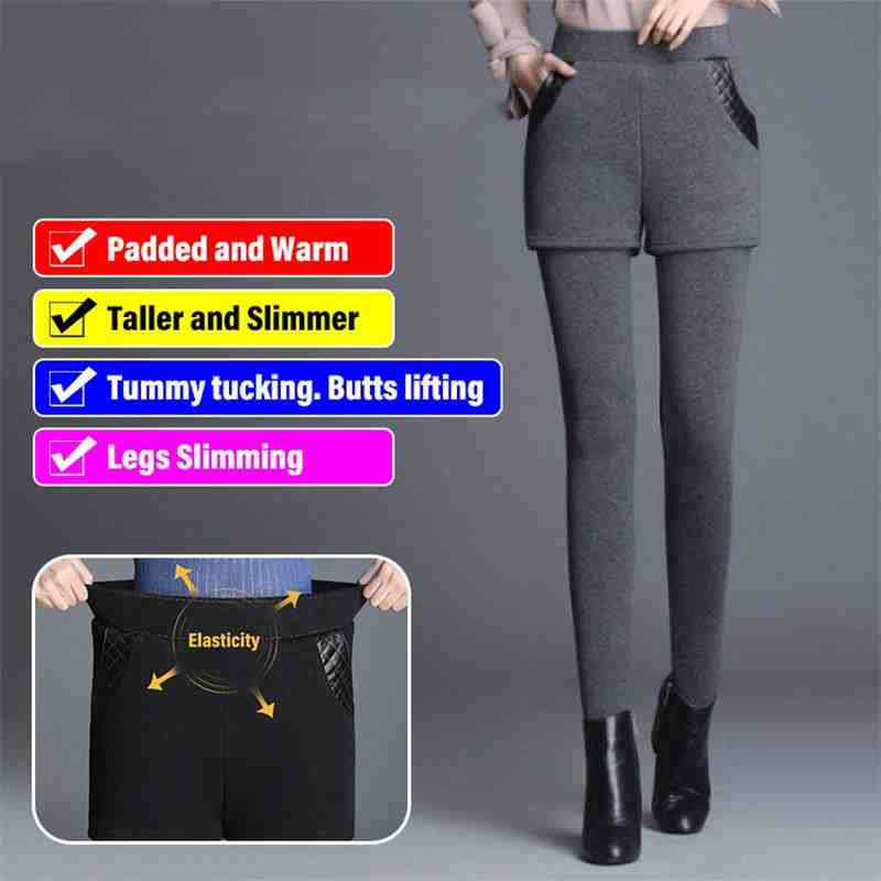 Faux tvådelade Curves kroppsformande byxor