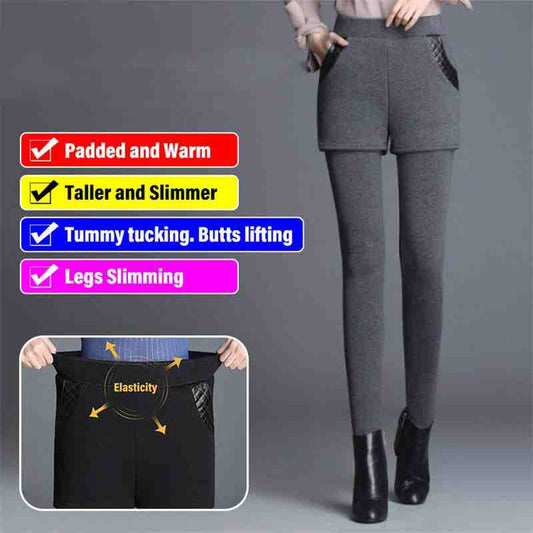 Faux tvådelade Curves kroppsformande byxor