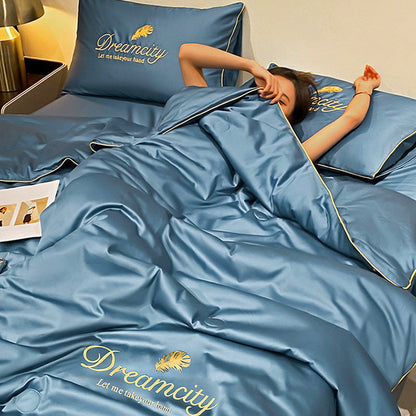 🛏️ 60 % RABATT! ❄️ Tvättbart och svalkande 4-delat sängklädesset – 2026 Supercool – Andningsbart, lättskött och perfekt för varma nätter 🌸