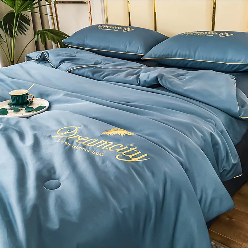🛏️ 60 % RABATT! ❄️ Tvättbart och svalkande 4-delat sängklädesset – 2026 Supercool – Andningsbart, lättskött och perfekt för varma nätter 🌸