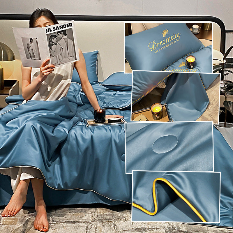 🛏️ 60 % RABATT! ❄️ Tvättbart och svalkande 4-delat sängklädesset – 2026 Supercool – Andningsbart, lättskött och perfekt för varma nätter 🌸