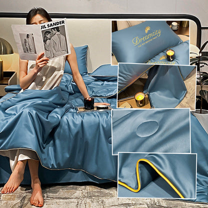 🛏️ 60 % RABATT! ❄️ Tvättbart och svalkande 4-delat sängklädesset – 2026 Supercool – Andningsbart, lättskött och perfekt för varma nätter 🌸