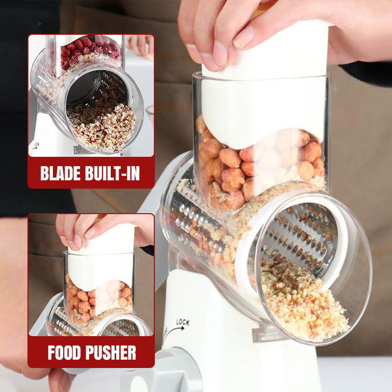 🔥 Köksrea 2025 🔥 Multifunktionell manuell roterande rivjärn & hackare 🚀🥕