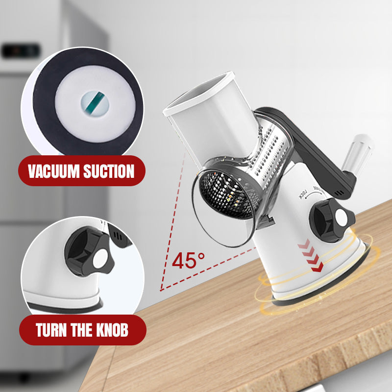 🔥 Köksrea 2025 🔥 Multifunktionell manuell roterande rivjärn & hackare 🚀🥕