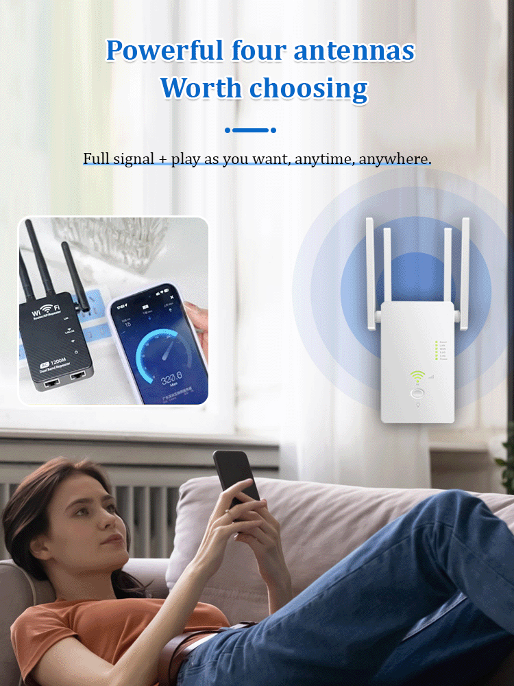 Enhet för trådlös WiFi-signal med dubbla band