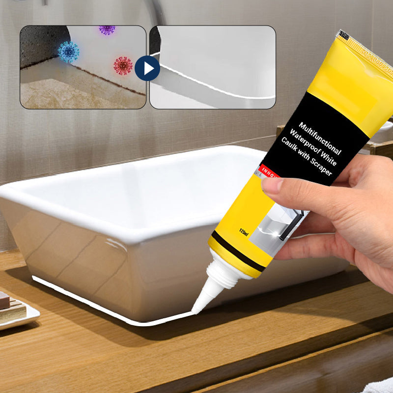 🔥Multifunktionell Vattentät Vit Silikonfog Skrapa