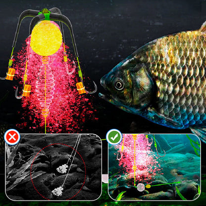 Anti-Tangle fiskeset med fyra krokar