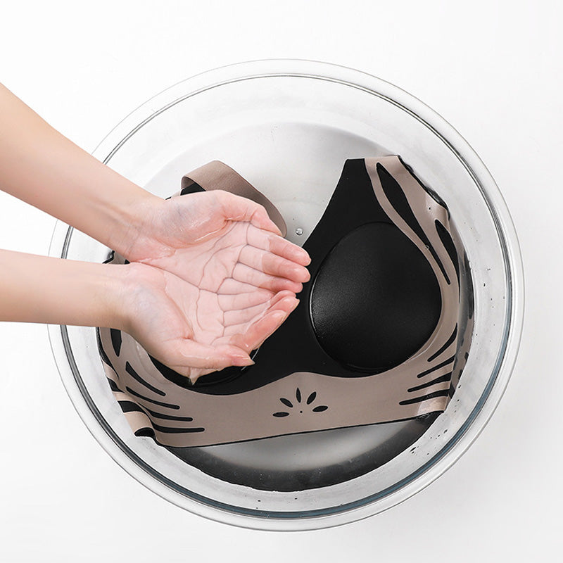 Färgblockerad icke-markering samlad push-up bh