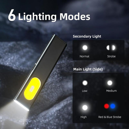 470 lumen EDC platt ficklampa
