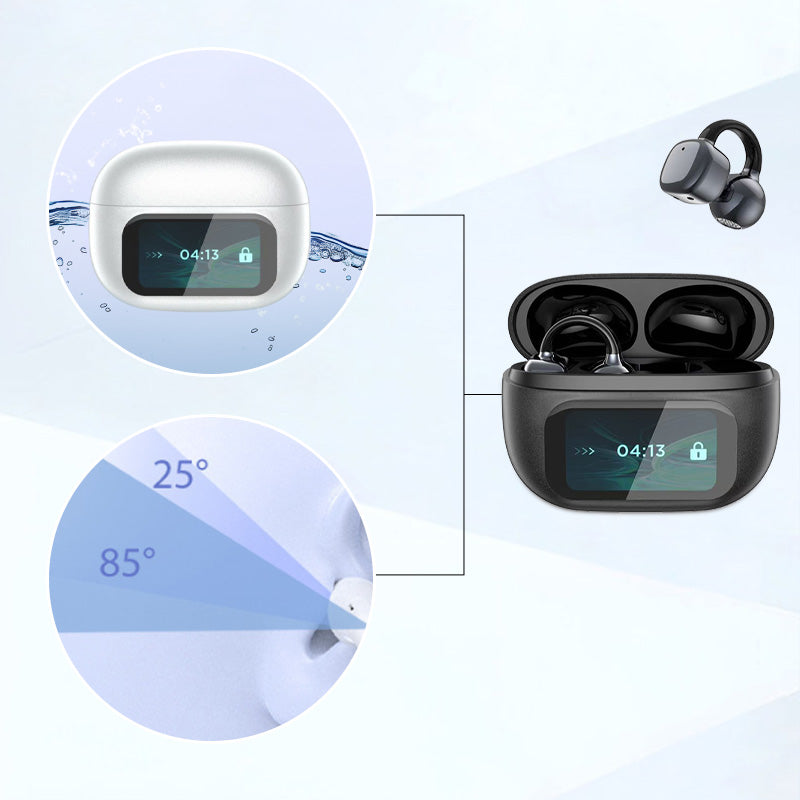 Headset för intelligent översättning med smart färgskärm och clips i örat