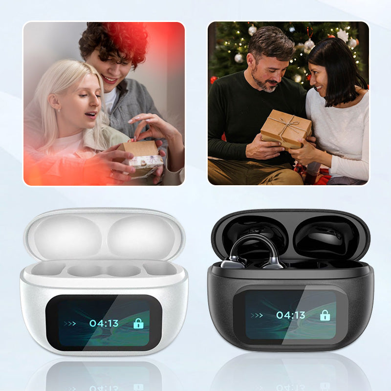 Headset för intelligent översättning med smart färgskärm och clips i örat