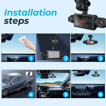 1080p 4-kanals bilkamera med G-sensor
