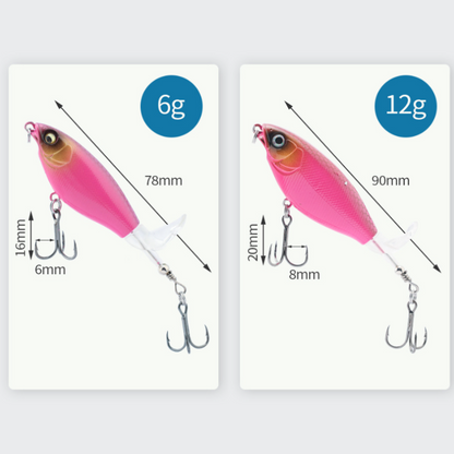 🔥Bionisk fiskelock med 3 fiskekrokar och 360° propellerblad