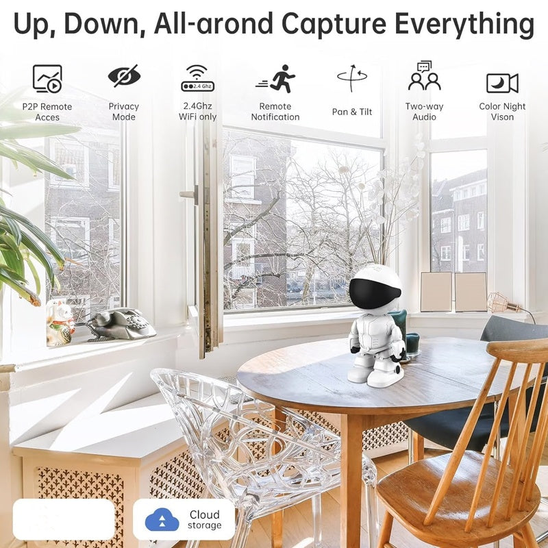 🔥2025 Hot Sale🔥 Trådlös inomhus rörelsedetektering robotkamera