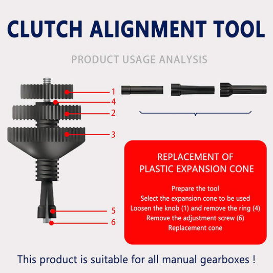 Auto Clutch Aligner, verktyg för borttagning och installation av koppling