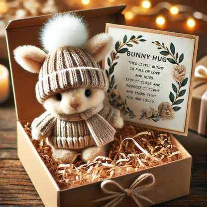 🔥Sista dagen 49% rabatt - Handgjord🐇Mini kanin kram söt påskpresent🎁