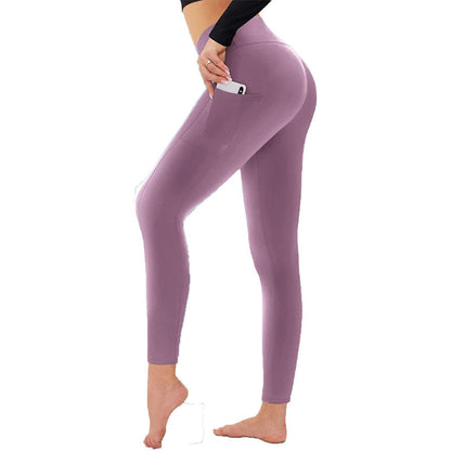 🌸Högmidjade, höftlyftande och magformande fitnesstights med sidofickor (begränsad upplaga)💥