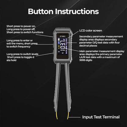 ZT-MD1 Mini digital pincett LCR ESR-testare