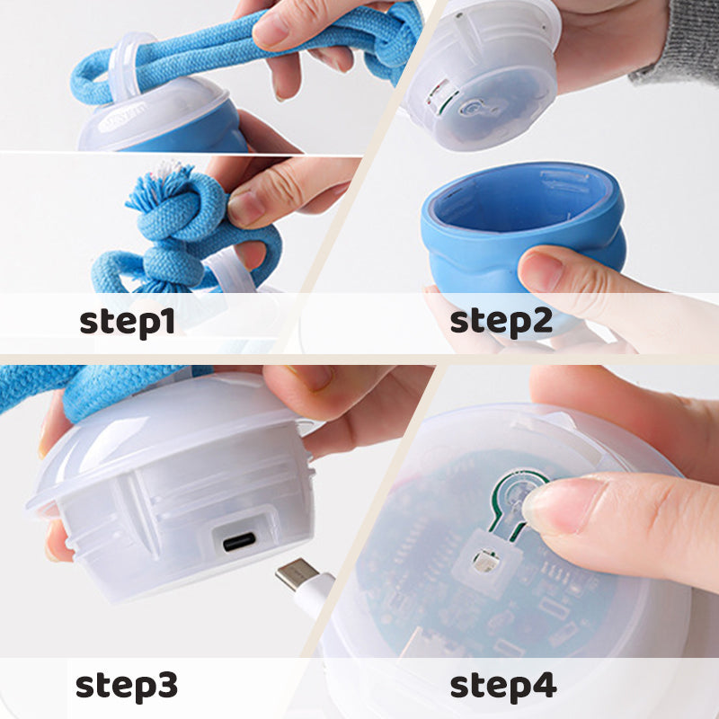 🐾 50% RABATT! 🎾 Interaktiv Elektronisk Boll för Husdjur – Automatisk Rörelse, Tuggmotståndskraftig & Lugnande för Katter/Hundar 🐱🐶📦