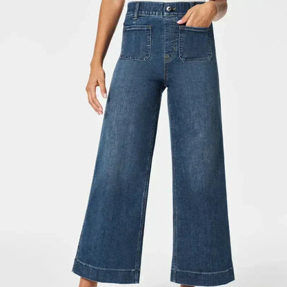 👖Cropped jeans med vid ben och magkontroll ⭐ 2026 års bästsäljande jeans