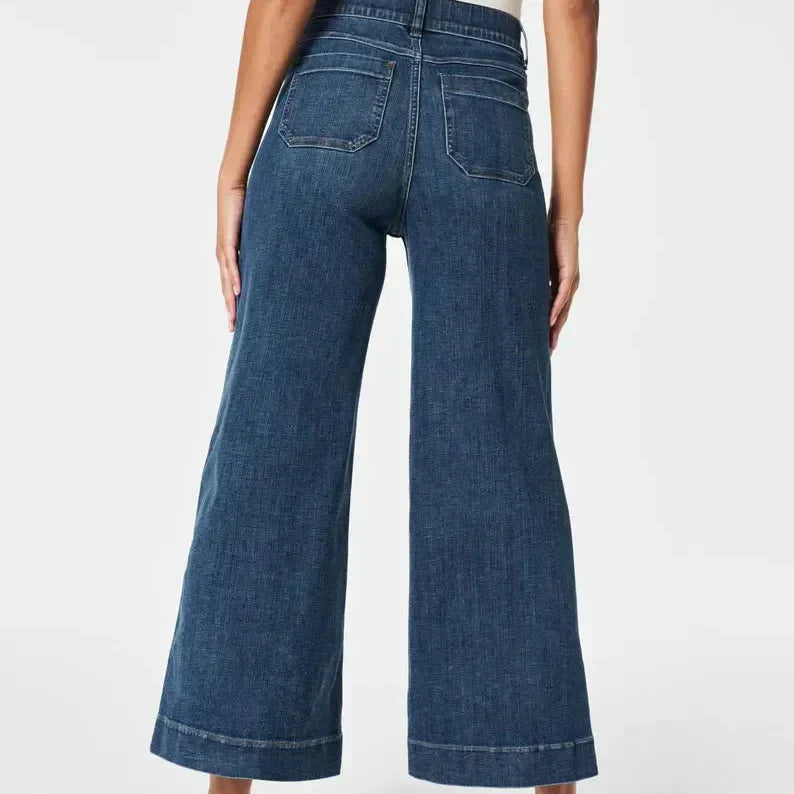 👖Cropped jeans med vid ben och magkontroll ⭐ 2026 års bästsäljande jeans