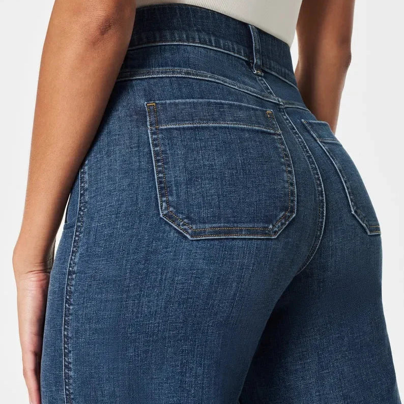 👖Cropped jeans med vid ben och magkontroll ⭐ 2026 års bästsäljande jeans