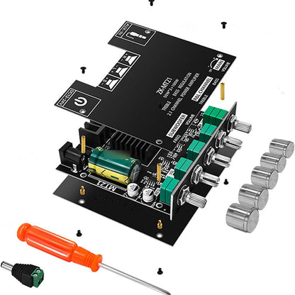 🔊🎵2.1-kanals Bluetooth-kompatibel ljudförstärkarmodul📡 Trådlös anslutning, kraftfullt ljud, perfekt för musikälskare!