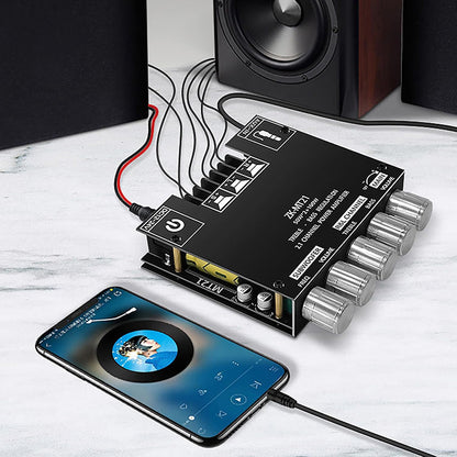 🔊🎵2.1-kanals Bluetooth-kompatibel ljudförstärkarmodul📡 Trådlös anslutning, kraftfullt ljud, perfekt för musikälskare!