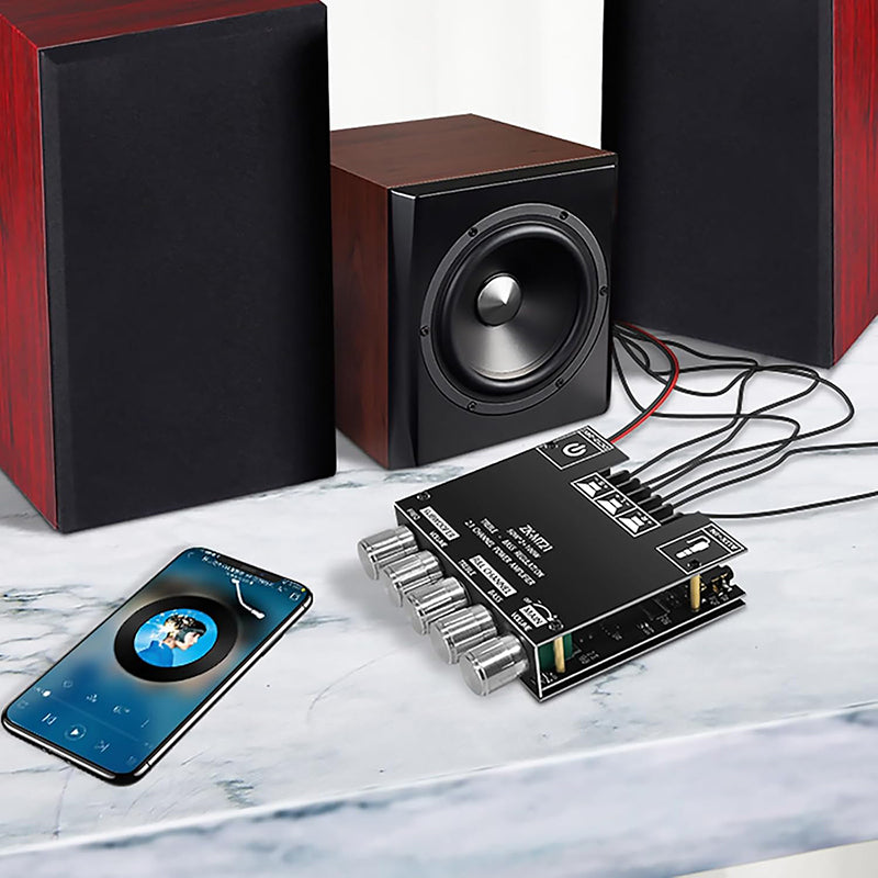 🔊🎵2.1-kanals Bluetooth-kompatibel ljudförstärkarmodul📡 Trådlös anslutning, kraftfullt ljud, perfekt för musikälskare!