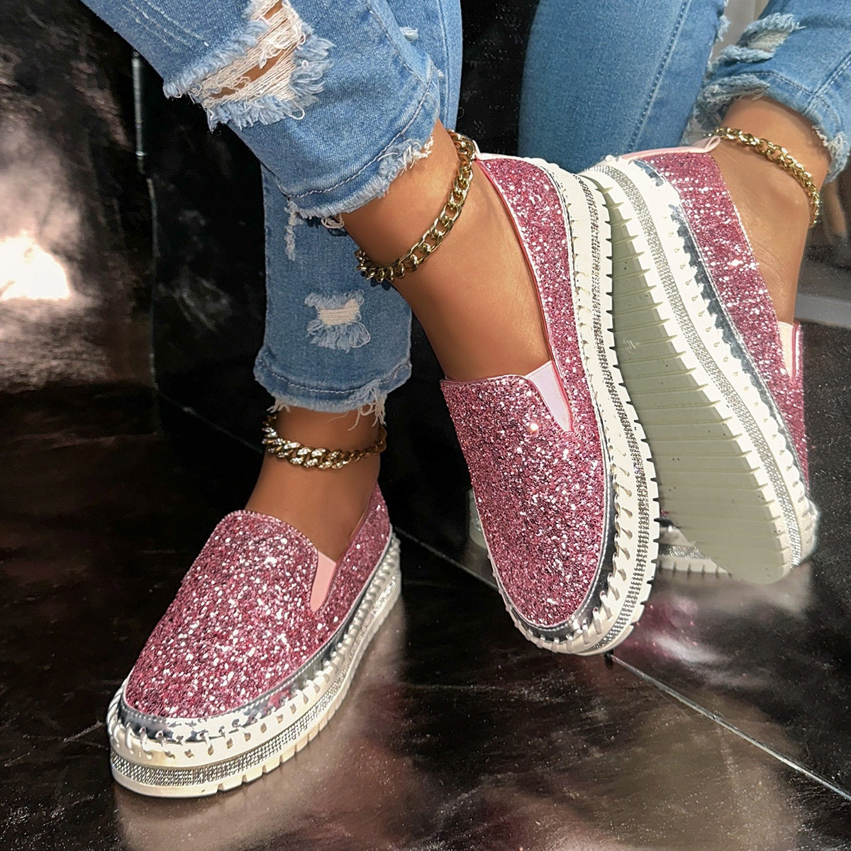 Bekväma slip-on-skor för kvinnor