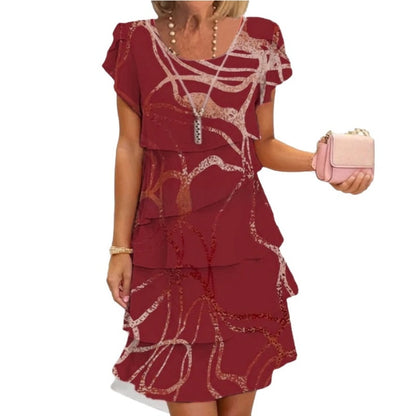 🔥2026 Ny 50% rabatt Hot Sale🔥💕Kvinnors eleganta mode med volangklänning