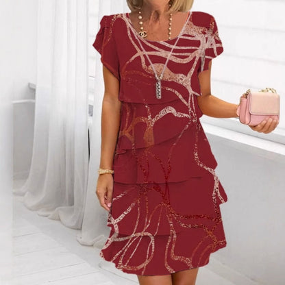 🔥2026 Ny 50% rabatt Hot Sale🔥💕Kvinnors eleganta mode med volangklänning
