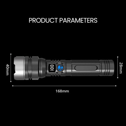 🔥Hett utslag🔥Vit laserficklampa med zoom, powerbank och digital display