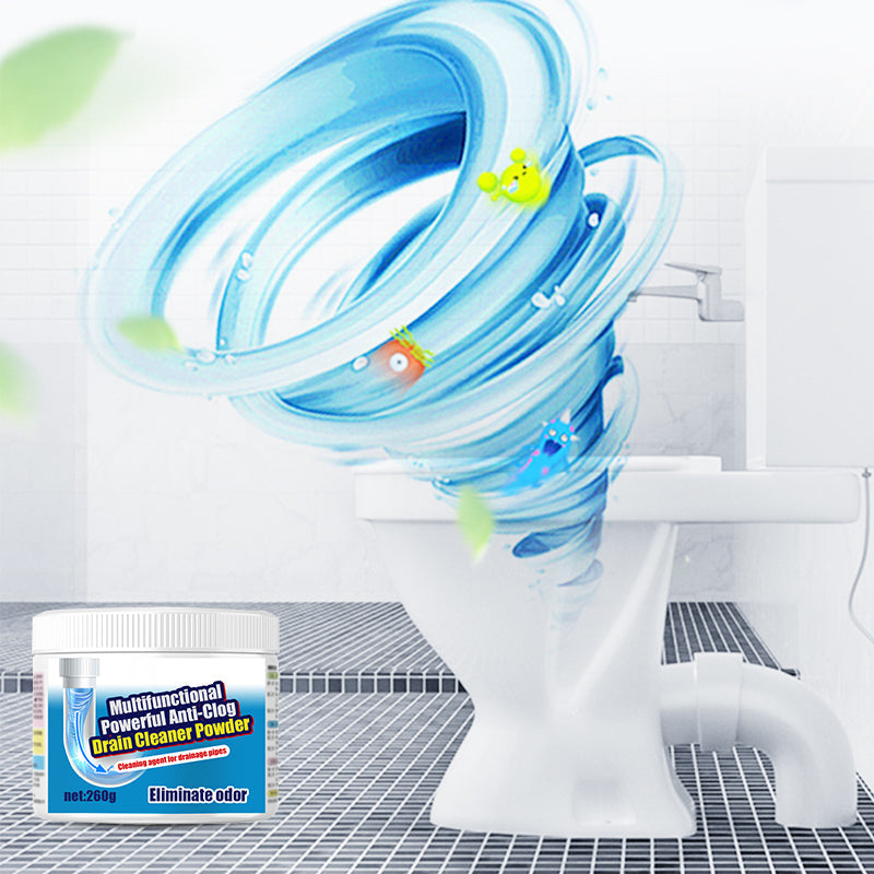 🔥🚽Ett måste för varje hushåll🫧Multifunktionellt kraftfullt antiklog-avloppsrengöringspulver