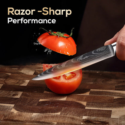 Multi-Use Kitchen Knife with Wooden Handle