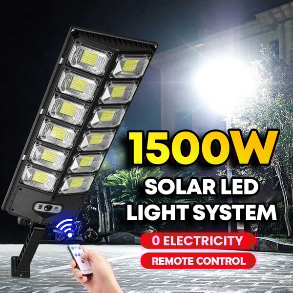 1500W Solcellsdrivet LED-ljussystem